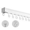 Ceiling Curtain Track Set, 17.7 FT/5.4 Meter, Sliding Ceiling Track System for Curtains
