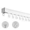 Ceiling Curtain Track Set, 5.9 FT/1.8 Meter, Sliding Ceiling Track System for Curtains
