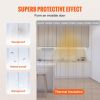 Clear PVC Strip Curtain, 84 in Height x 48 in Width x 0.08 in Thickness, 8 PCS Walk in Freezer Cooler Curtain Strips