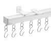 Ceiling Curtain Track Set, 8.9 FT/2.7 Meter, Sliding Ceiling Track System for Curtains