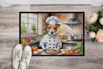 Jack Russell Terrier The Chef Doormat Front Door Mat Indoor Outdoor Rugs for Entryway, Non Slip Washable Low Pile, 24H X 36W