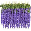 12 Packs Artificial Hanging Plants, Premium Oxidation Resistance Artificial Flower, Artificial Wisteria Plants