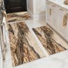 Three-piece kitchen rug set, non-slip and washable, abstract pattern kitchen hallway rug, soft and comfortable, suitable for sinks, floors, entrances