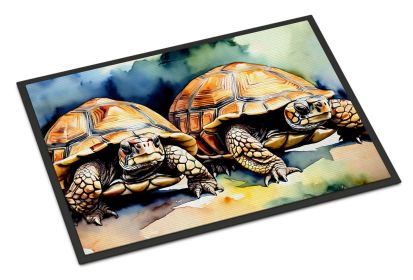NEW Turtles Tortoises Doormat Front Door Mat Indoor Outdoor Rugs for Entryway, Non Slip Washable Low Pile, 18H X 27W (Default: Default)
